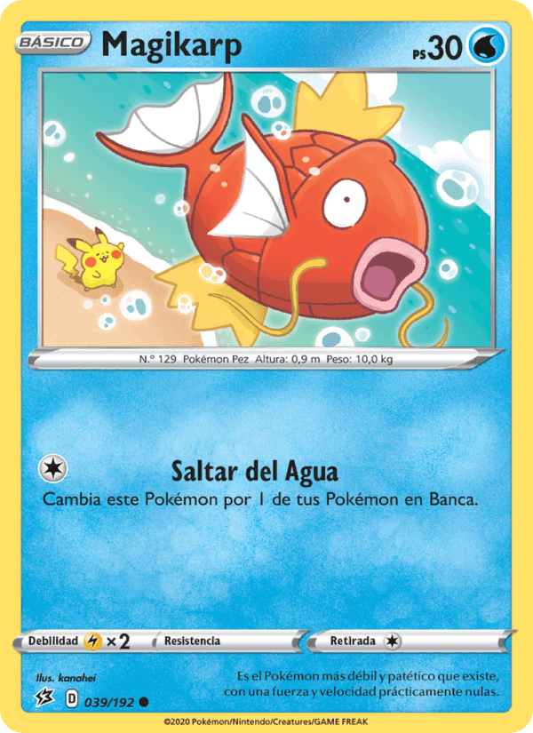 Magikarp, carta 39 de Choque Rebelde