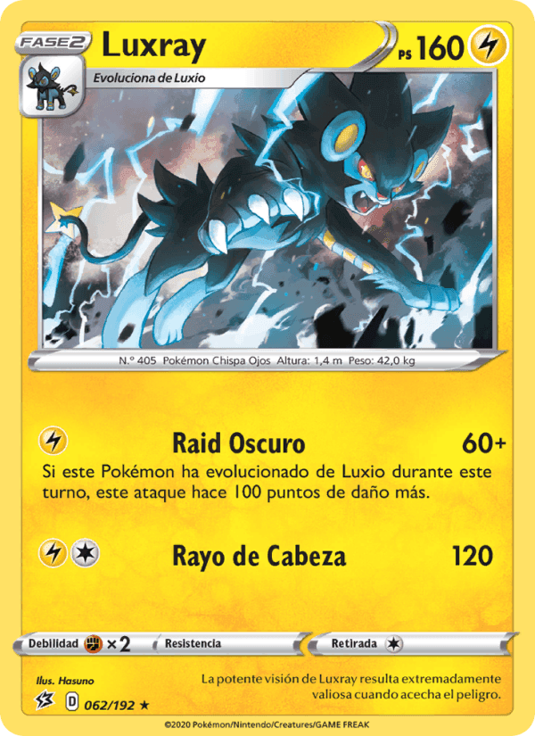Luxray, card 62 from Choque Rebelde