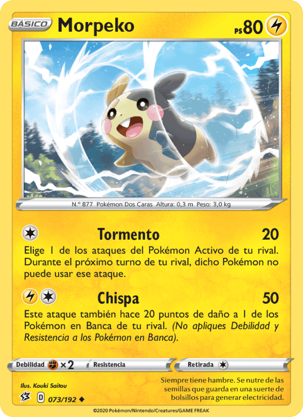 Morpeko, card 73 from Choque Rebelde