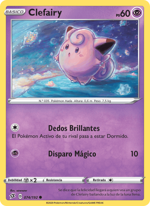 Clefairy, carta 74 de Choque Rebelde