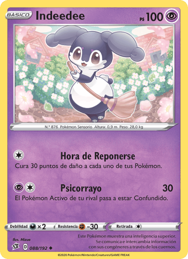 Indeedee, card 88 from Choque Rebelde