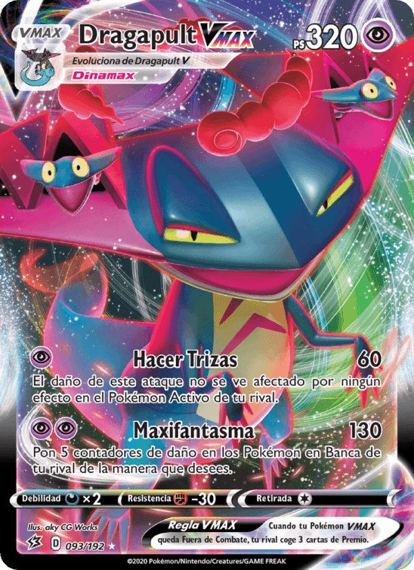 Dragapult VMAX, card 93 from Choque Rebelde