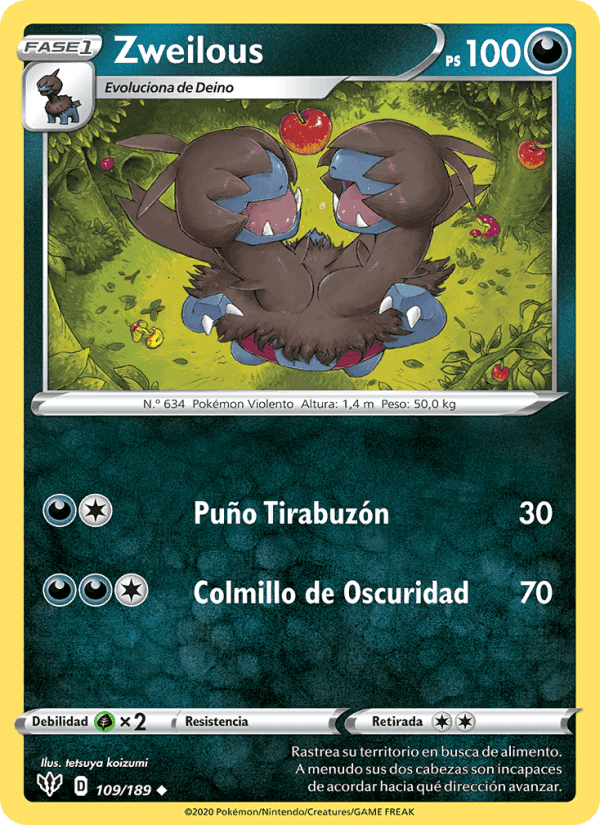 Zweilous, carta 109 de Oscuridad Incandescente