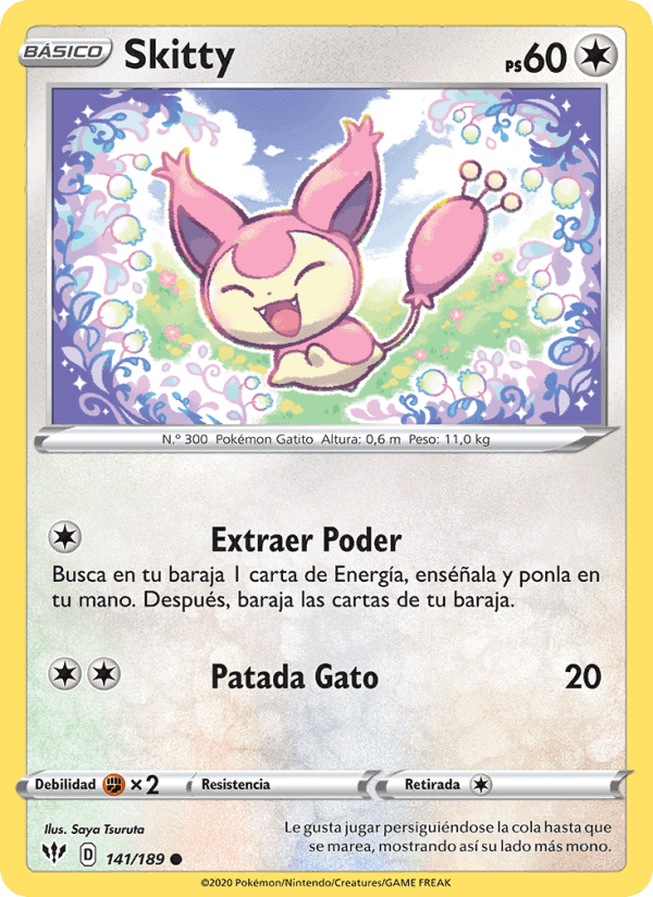 Skitty, card 141 from Oscuridad Incandescente