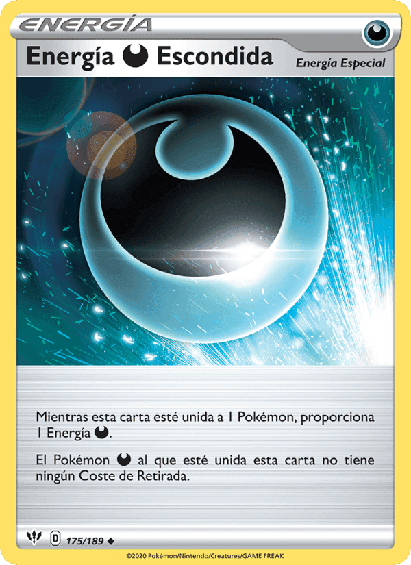 Energía Darkness Escondida, card 175 from Oscuridad Incandescente