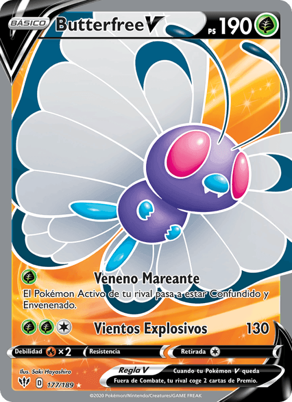 Butterfree V, carta 177 de Oscuridad Incandescente