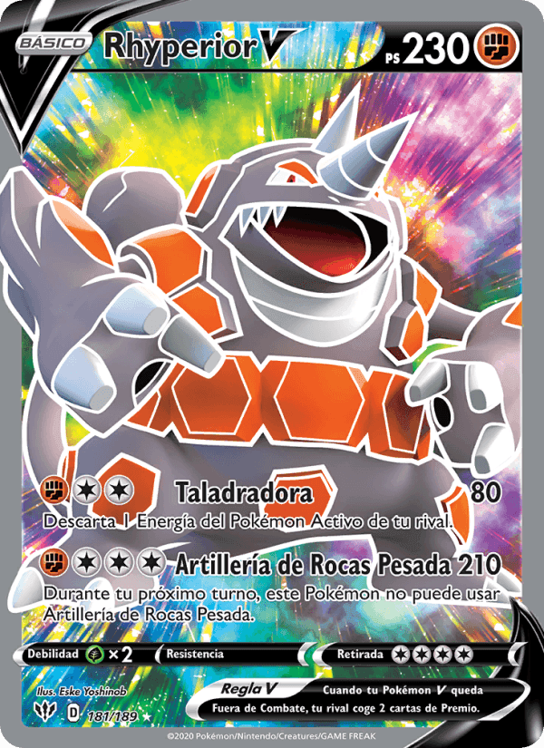 Rhyperior V, card 181 from Oscuridad Incandescente