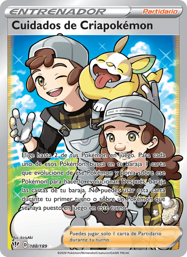 Cuidados de Criapokémon, carta 188 di Oscuridad Incandescente
