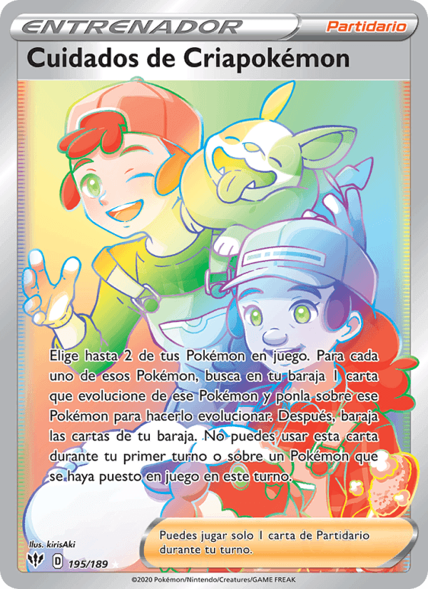 Cuidados de Criapokémon, carta 195 de Oscuridad Incandescente