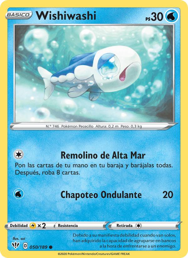 Wishiwashi, carta 50 de Oscuridad Incandescente
