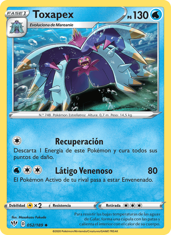 Toxapex, carte 52 de Oscuridad Incandescente