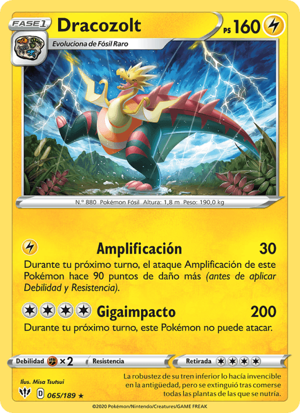 Dracozolt, carta 65 de Oscuridad Incandescente