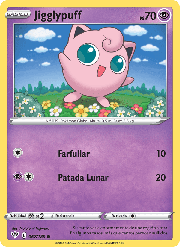 Jigglypuff, carta 67 di Oscuridad Incandescente