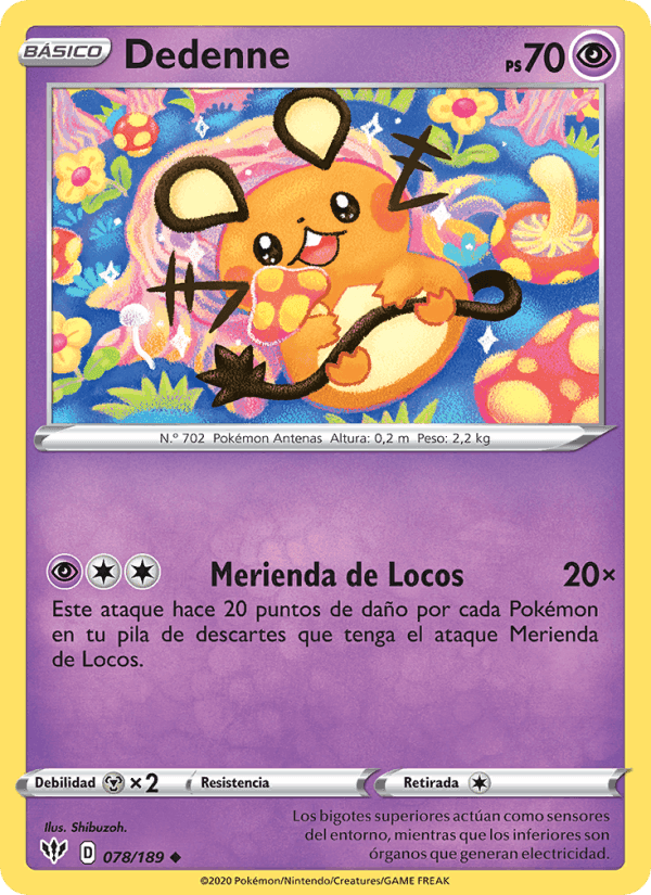 Dedenne, carta 78 de Oscuridad Incandescente