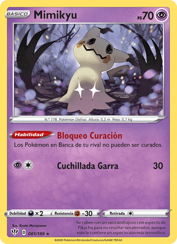 Mimikyu, carta 81 de Oscuridad Incandescente
