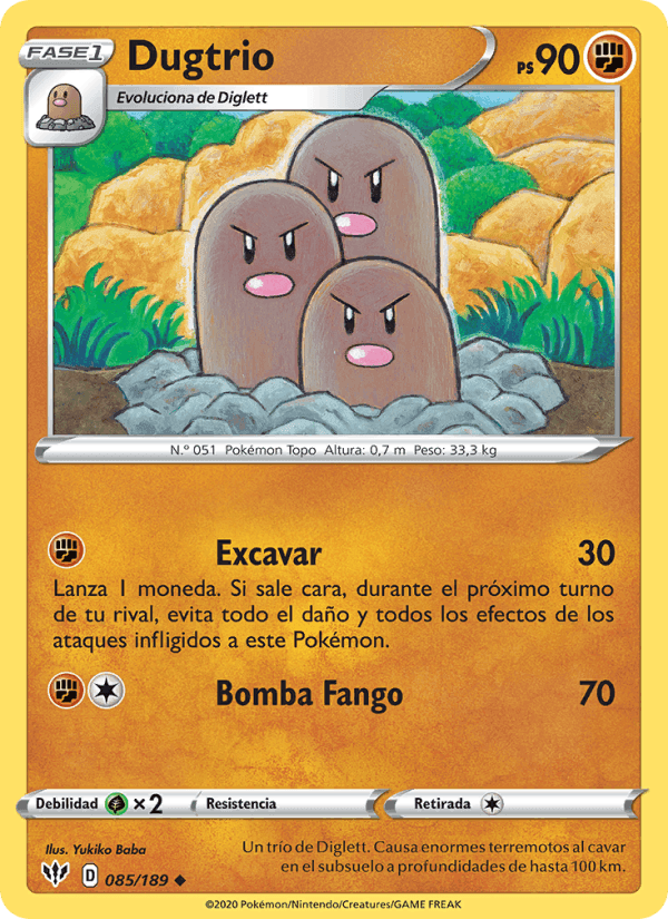 Dugtrio, carta 85 de Oscuridad Incandescente