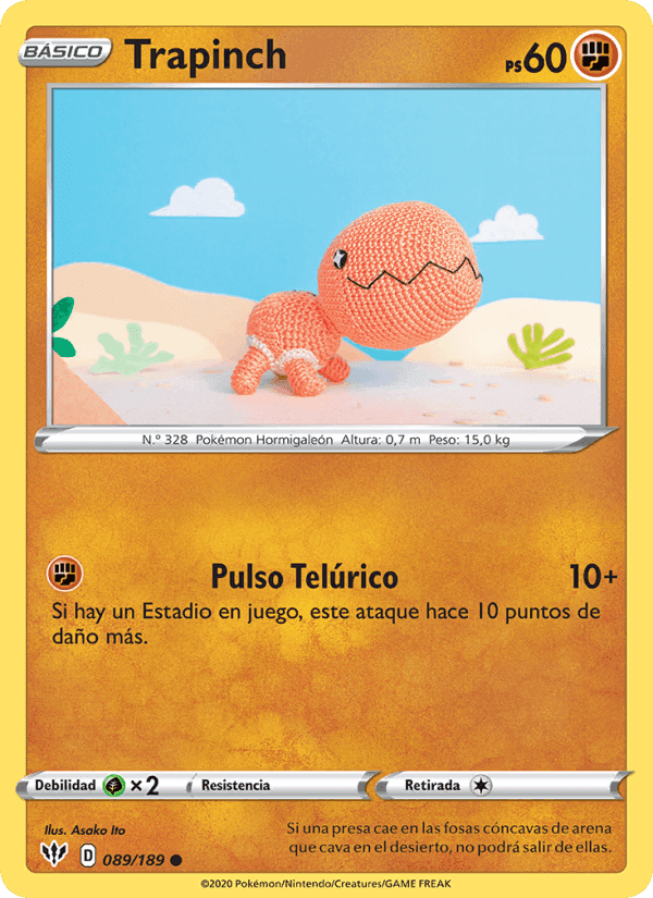 Trapinch, card 89 from Oscuridad Incandescente