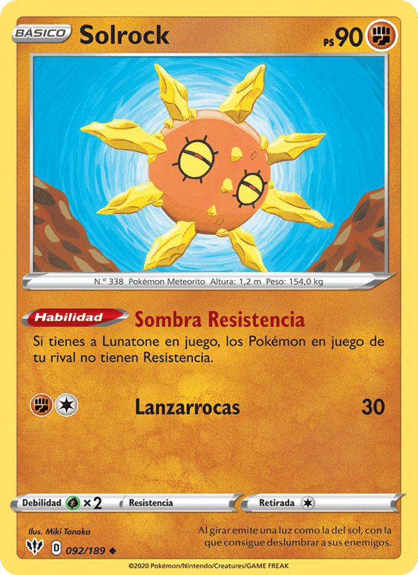 Solrock, carta 92 de Oscuridad Incandescente