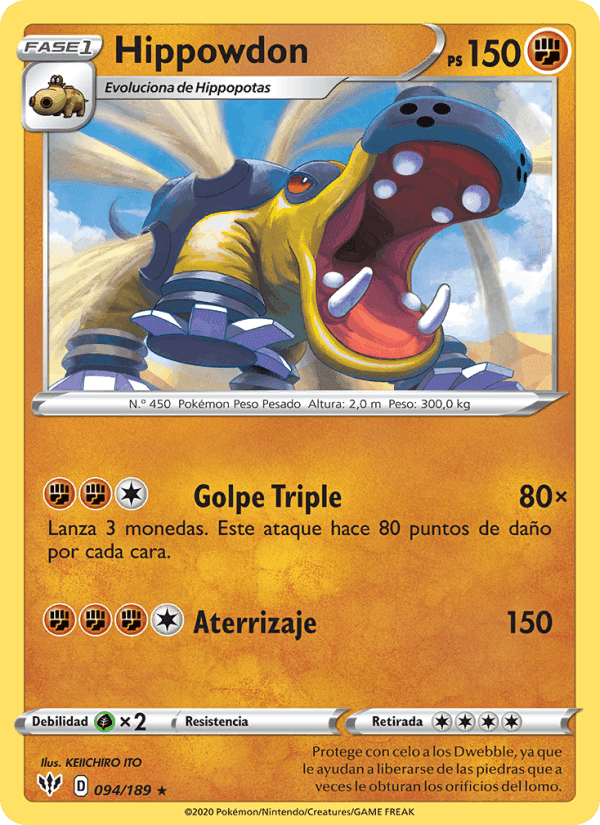 Hippowdon, card 94 from Oscuridad Incandescente