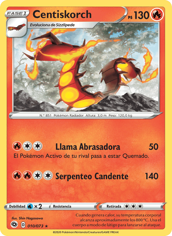 Centiskorch, carta 10 di Camino de Campeones