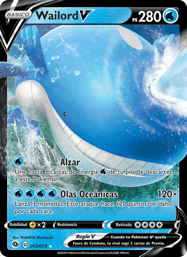Wailord V, carte 13 de Camino de Campeones