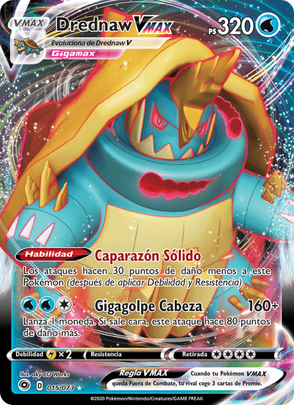 Drednaw VMAX, card 15 from Camino de Campeones