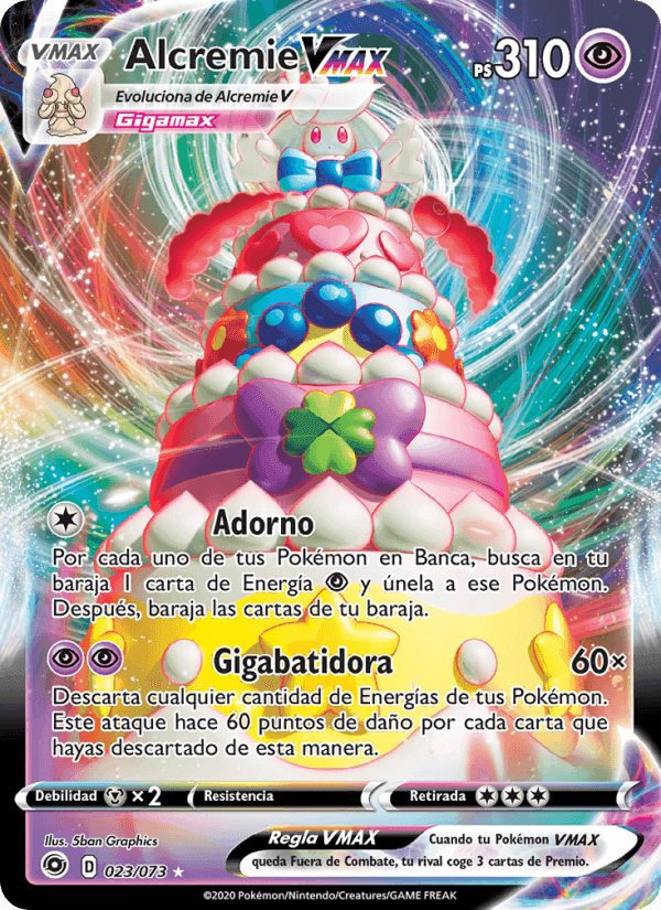 Alcremie VMAX, carta 23 di Camino de Campeones