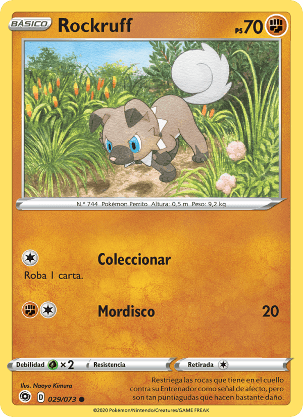 Rockruff, carta 29 di Camino de Campeones