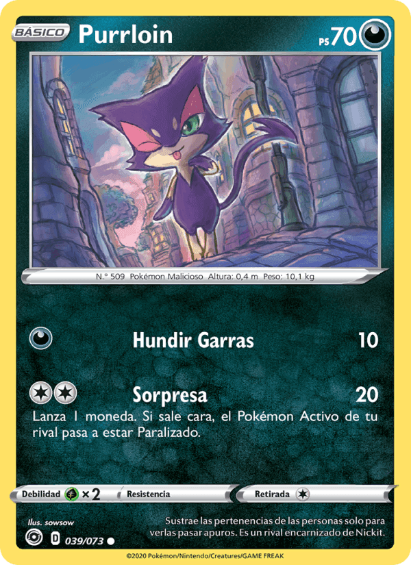 Purrloin, card 39 from Camino de Campeones