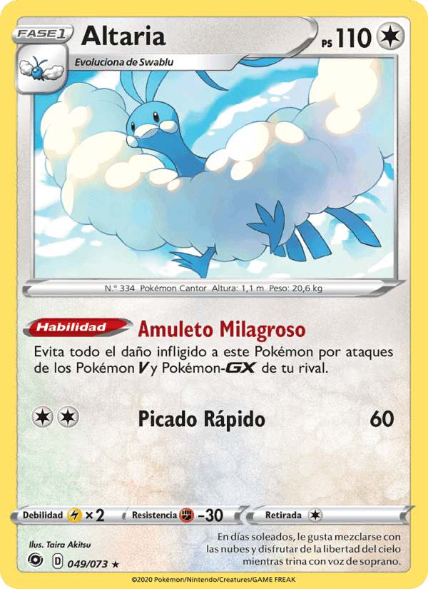 Altaria, carta 49 de Camino de Campeones