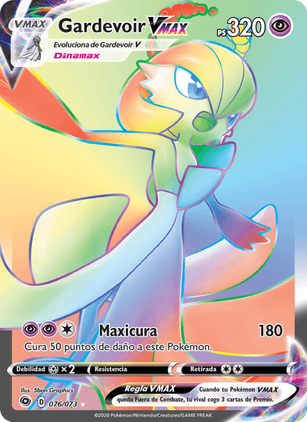 Gardevoir VMAX, card 76 from Camino de Campeones