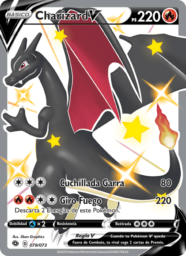 Charizard V, card 79 from Camino de Campeones