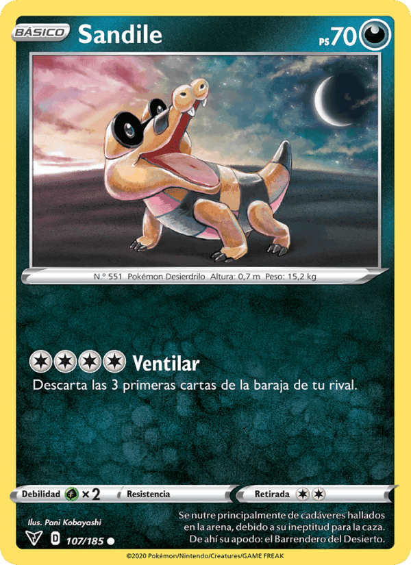 Sandile, carte 107 de Voltaje Vívido
