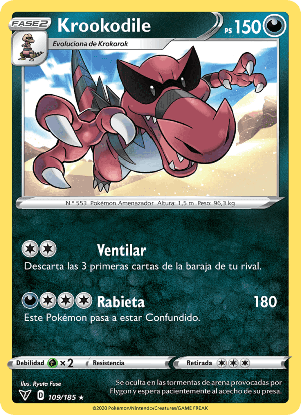Krookodile, carta 109 di Voltaje Vívido