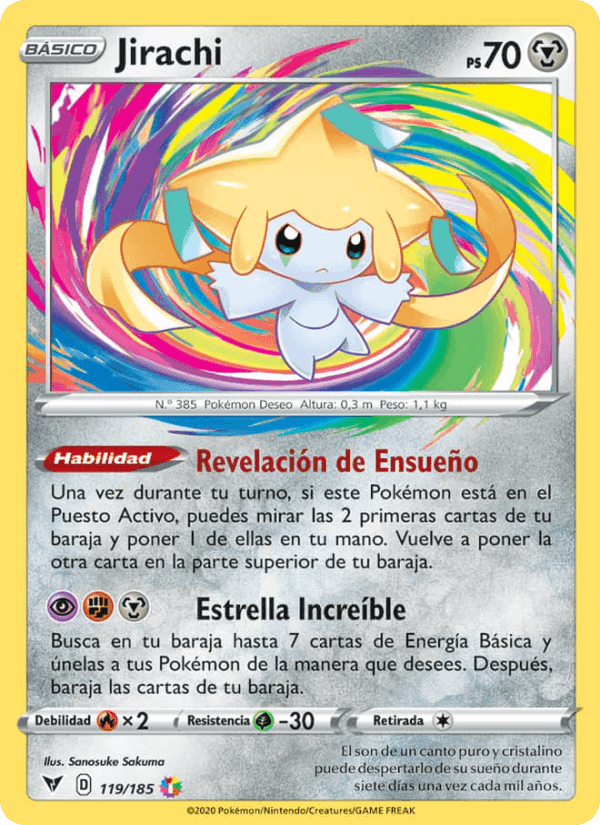 Jirachi, carta 119 de Voltaje Vívido