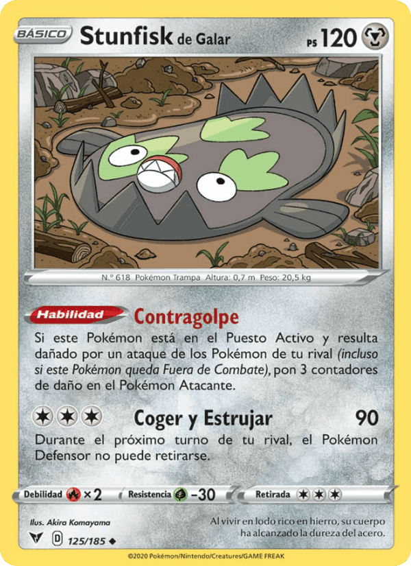 Stunfisk de Galar, carta 125 de Voltaje Vívido