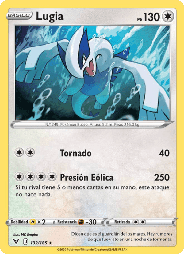 Voltaje Vívido の 132 番、Lugia