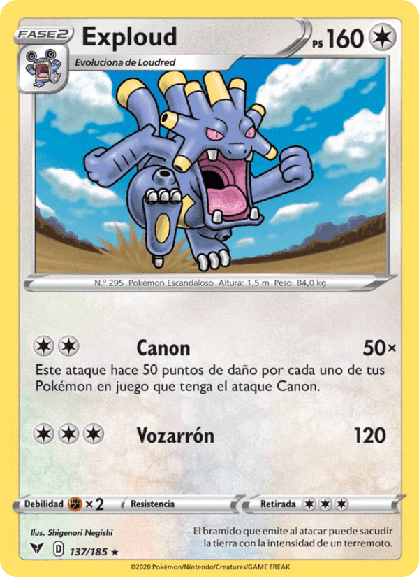 Exploud, card 137 from Voltaje Vívido