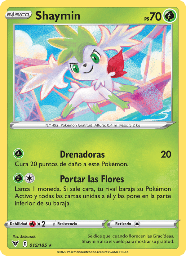 Shaymin, carta 15 de Voltaje Vívido
