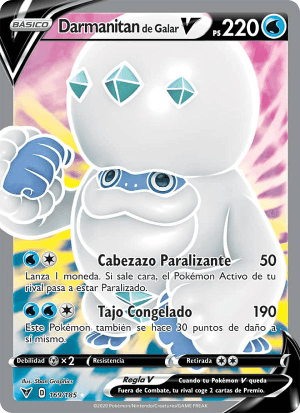 Darmanitan de Galar V, carte 169 de Voltaje Vívido