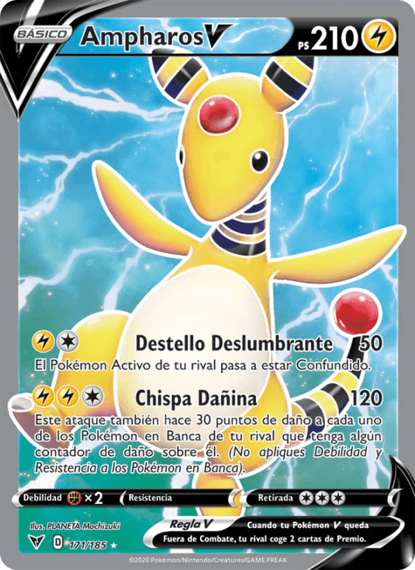 Ampharos V, carta 171 de Voltaje Vívido
