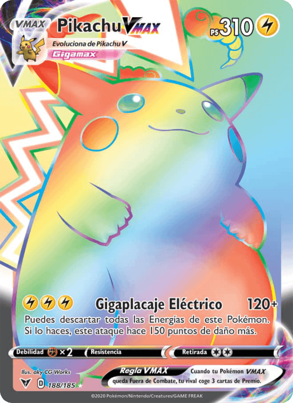 Pikachu VMAX, carta 188 di Voltaje Vívido