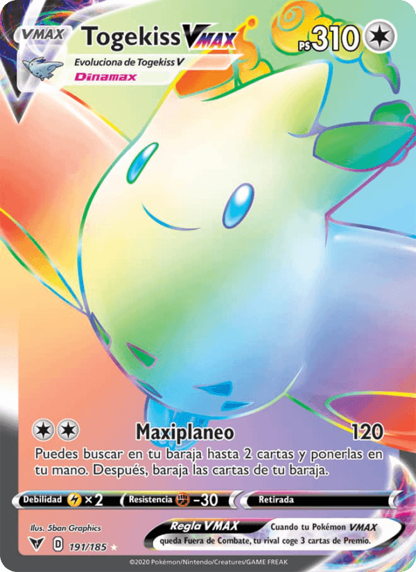 Togekiss VMAX, carta 191 de Voltaje Vívido
