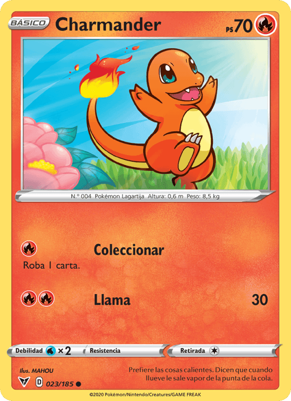 Charmander, carta 23 de Voltaje Vívido