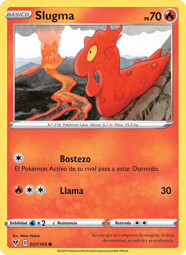 Slugma, carta 27 de Voltaje Vívido