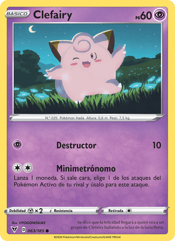Clefairy, card 63 from Voltaje Vívido