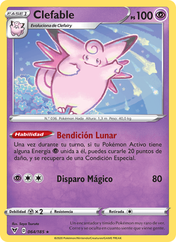 Clefable, carta 64 di Voltaje Vívido