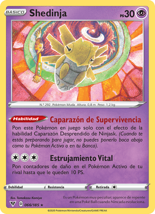 Shedinja, carta 66 de Voltaje Vívido