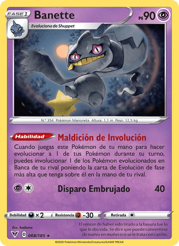Banette, carta 68 de Voltaje Vívido