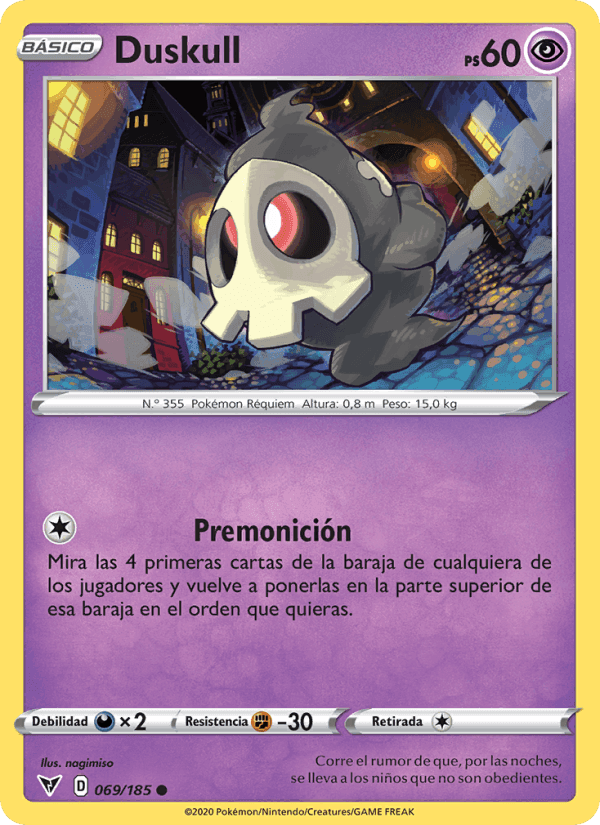 Duskull, carta 69 de Voltaje Vívido